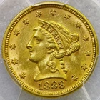 1888 $2.50 Liberty Head Quarter Eagle Gold Dollar Coin PCGS  MS63