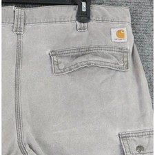 Carhartt Relaxed Fit Cargo Shorts Mens 36 Cotton Canvas Utility Rugged Workwear