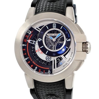 Harry Winston Ocean Project Z8 Dual Time OCEATZ44ZZ009 Black Blue Red GMT
