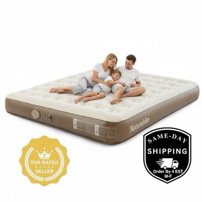 Naturehike Compact King Size Air Mattress with Built-In USB Rechargeable Pump, 9