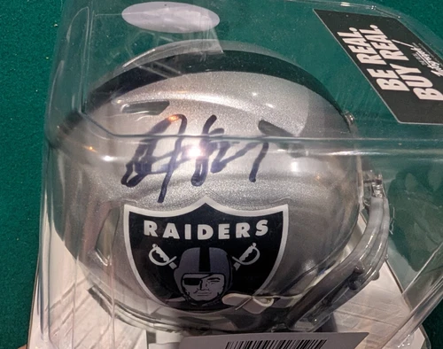 Bo Jackson Signed,Oakland Raiders Mini-Size Replica Helmet