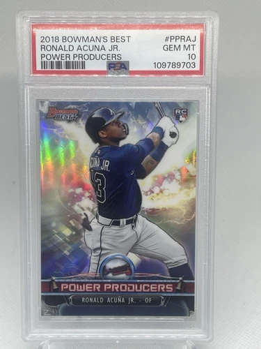 2018 Bowman's Best Ronald Acuna Jr. Power Producers RC #PP-RAJ Braves PSA 10