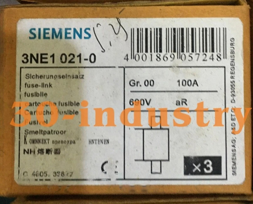 1BOX（3pcs）NEW FOR 3NE1021-0 3NE1 021-0 100A 690V Fuse
