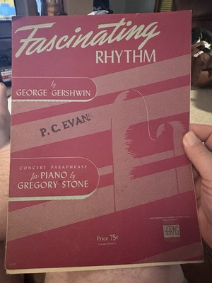 L 1941 9x12 Ragtime sheet music FASCINATING RHYTHM by George Gershwin