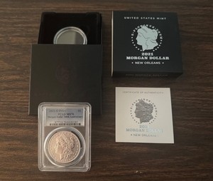 2021-O Privy PCGS Morgan Dollar 100th Anniversary MS70