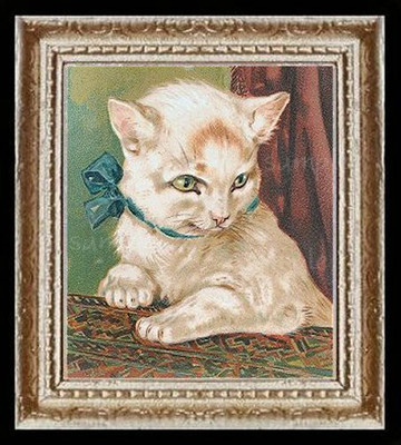 Cat Cats Kitten Miniature Dollhouse Doll House Picture