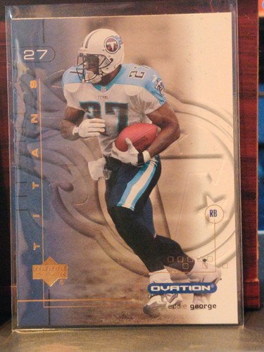 2001 Upper Deck SP Authentic & Ovation 2 Card Lot Eddie George #86 🏈 Titans HOF - Picture 3 of 5