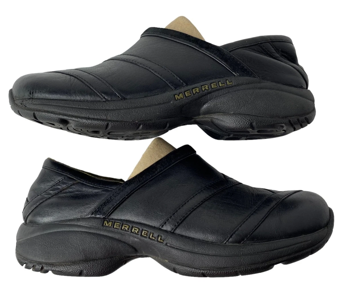 Merrell womens black leather shoes clearance