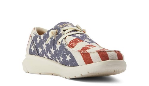 Ariat Ladies Hilo Distressed Flag Patriotic Casual Flats Shoes #10040317 ~ NEW - Picture 3 of 6