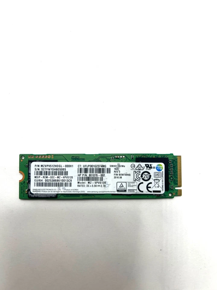 Disco duro Samsung 512 GB M.2 PCle NVMe SSD mixto Foto 2 de 2