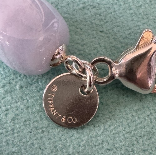Tiffany & Co Blue Lace Agate Chalcedony Gemstone Sterling Silver Bracelet 7.5 In - Picture 7 of 9