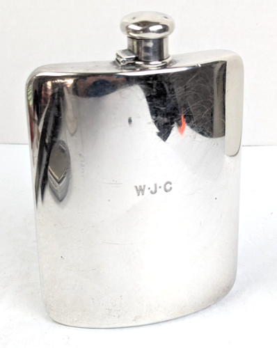 Tiffany & Co Sterling Silver 2 Gills Hip Flask w/ Monogram 304 grams Very Good - Picture 6 of 14