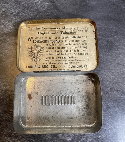 Vintage Antique Set of 4 Tins 1904-1960’s Texaco Edgeworth Tobacco Mercury Rare - Picture 10 of 12