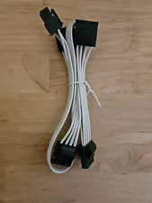 Corsair Type 3 / 4 Modular Power Supply Cable 6-Pin to 4x Molex 34-000598- WHITE