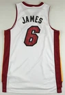 Miami Heat NBA #6 LeBron James Adidas stitched sewn swingman 2011 NBA jersey M