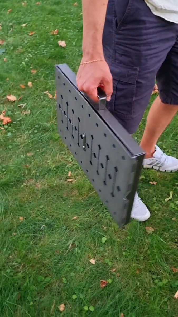 Portable mangal suitcase 8 skewers, steel 2 mm grill barbecue BBQ