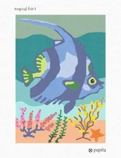 Tropical Fish 1 Needlepoint Kit or Canvas