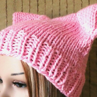 帽子 LOOP YARN SHAGGY CAT EAR KNIT CAP PINK 帽子 LOOP YARN SHAGGY CAT EAR KNIT CAP PINK Knit Hat Pattern