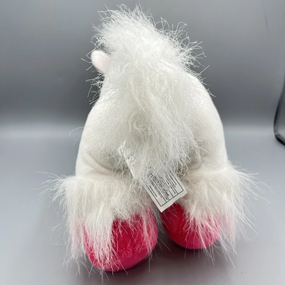 Peluche FoCo NHL Edmonton Oilers Logo Unicornio Esponjoso 13" Blanco y Rosa Foto 4 de 4