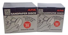 Alpha Tools Hook & Loop Sandpaper Discs (50 Per Box)