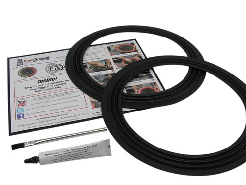 12" Cloth Edge Speaker Repair Kit Pre-Treated Accordion Cloth Surrounds (Pair) - Picture 1 of 7