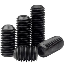 #4-40 Socket Set Screws w/ Cup Point, Alloy Steel w/ Black Oxide, Coarse Thread