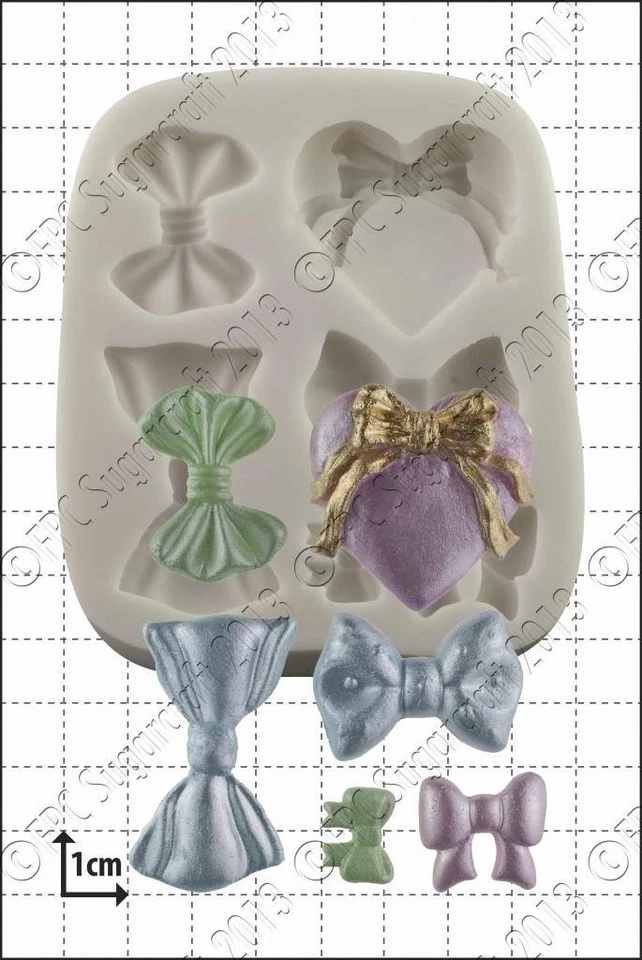 Molde de Silicona Lazos Comida Uso FPC Sugarcraft - Imagen 1 de 1