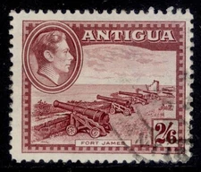 ANTIGUA GVI SG106, 2s 6d brown-purple, FINE USED. Cat £22.
