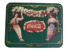 Vintage 1994 COCA-COLA  METAL TRIVET NOSTALGIC DESIGN Green Wall Hanging 