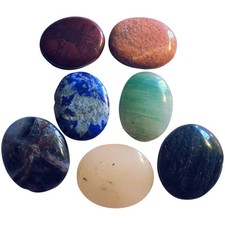 7 czakr pochlebców owalnych w kamiennych odmianach 7 czakr Worry Stone