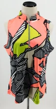 Jamie Sadock Large Womens Golf Shirt  Sleeveless Polo  Colorful  Golf 1/4 Zip