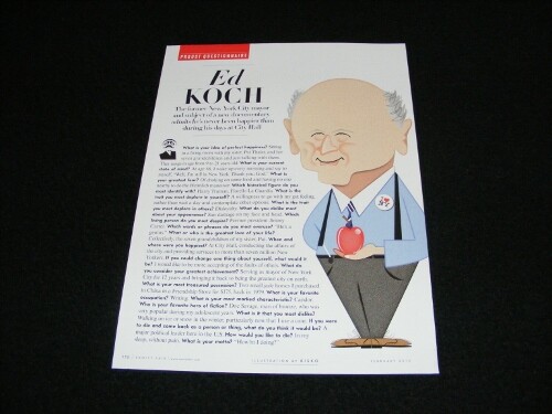 ED KOCH magazine clipping from 2013 - Picture 1 of 1