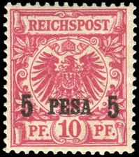 Deutsche Kolonien Ostafrika, 1893, 3 I d, ungebraucht