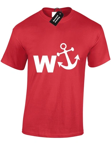 W Anchor Funny Rude New Design Gift Joke Cool Unisex T-Shirt - Picture 7 of 9