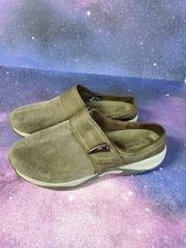 Easy Spirit Explore24 Grey Suede Slip On Mules Adjustable Women 9.5M