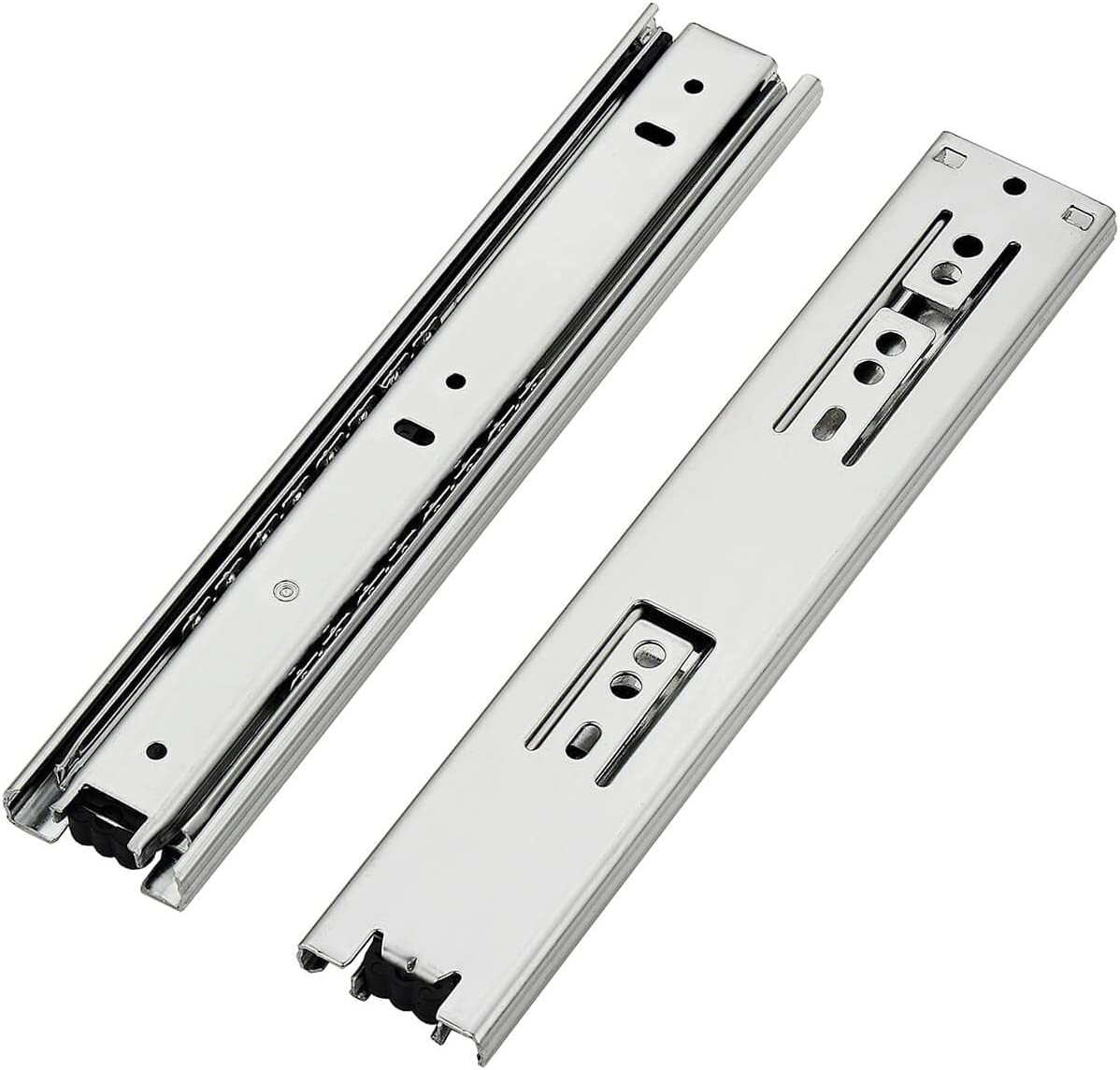 Ball Bearing Drawer Slides 16 Inch, Side Mount Drawer Slides, 3-Section Full Ext