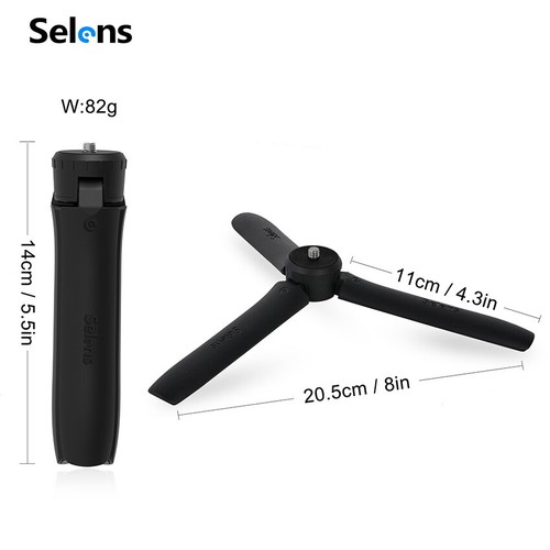 Selens Desktop Mini Tripod Foldable Stand for Photography Selfie Vlog Shooting - Picture 2 of 12