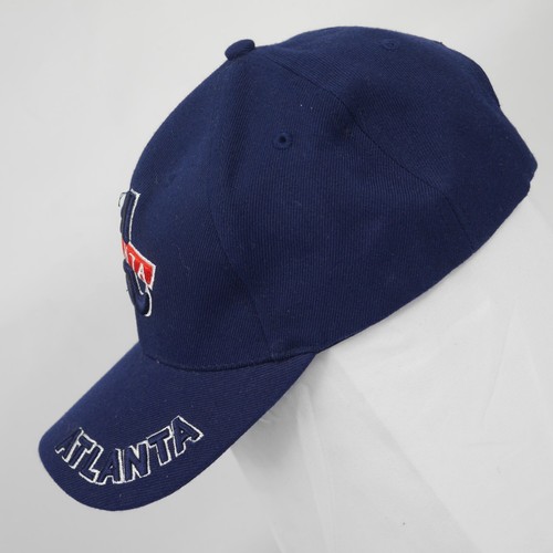 Infinity Trading Atlanta Braves Embroidered Navy Blue Strapback ball cap hat OS - Picture 4 of 18