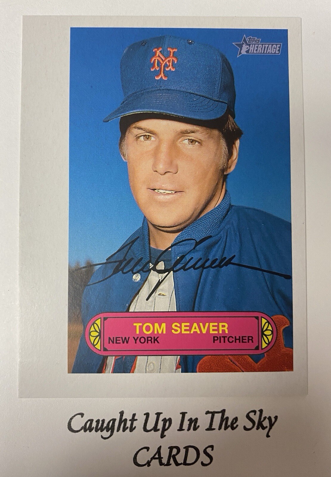 2022 Topps Heritage Tom Seaver 1973 Pin Ups Box Topper SP Mets #73PU-32