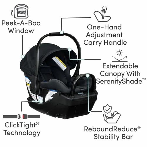 BOB Gear Wayfinder Travel System, Infant Car Seat and Stroller Combo, Nightfall - Picture 4 of 7