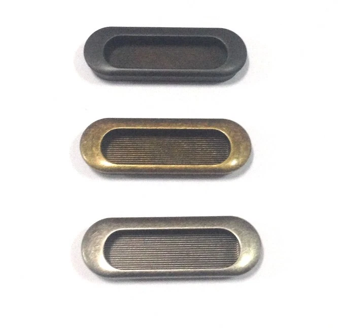 Maniglia ad incasso ovale per mobili armadi cucine - METAL STYLE - vari colori
