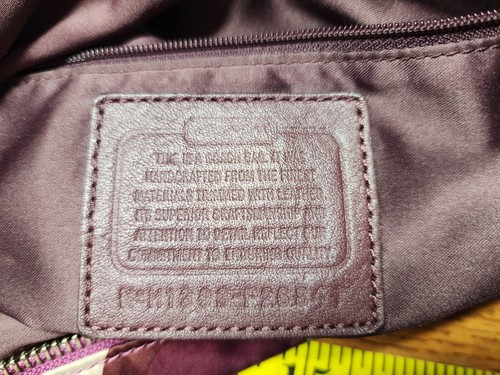 Coach Mulberry Purple Sateen Leather Tote Hobo Bag #F26841 - Picture 20 of 21