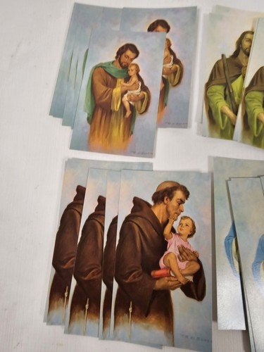 Schachtel mit 100 neuen katholischen Heiligen Gebet Trauerkarten leer auf Rückseite - Bild 2 von 6