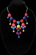 Gloria Vanderbilt Elegant Pendant Colorful Statement beaded Necklace 20 3  