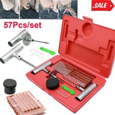 57Pcs Car Tire Repair Tool Kit Heavy Duty Flat Tire Repair Kits Plug Patch Truck