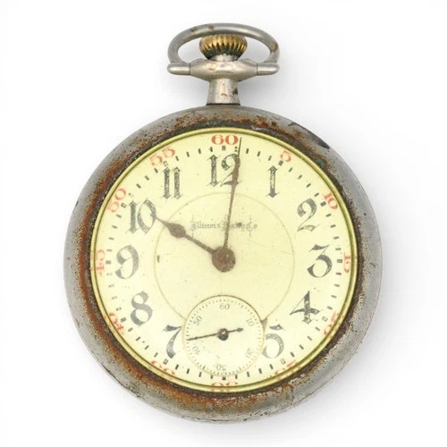 ANTIQUE ILLINOIS BUNN SPECIAL RAILROAD MECHANICAL POCKET WATCH 21J AS IS