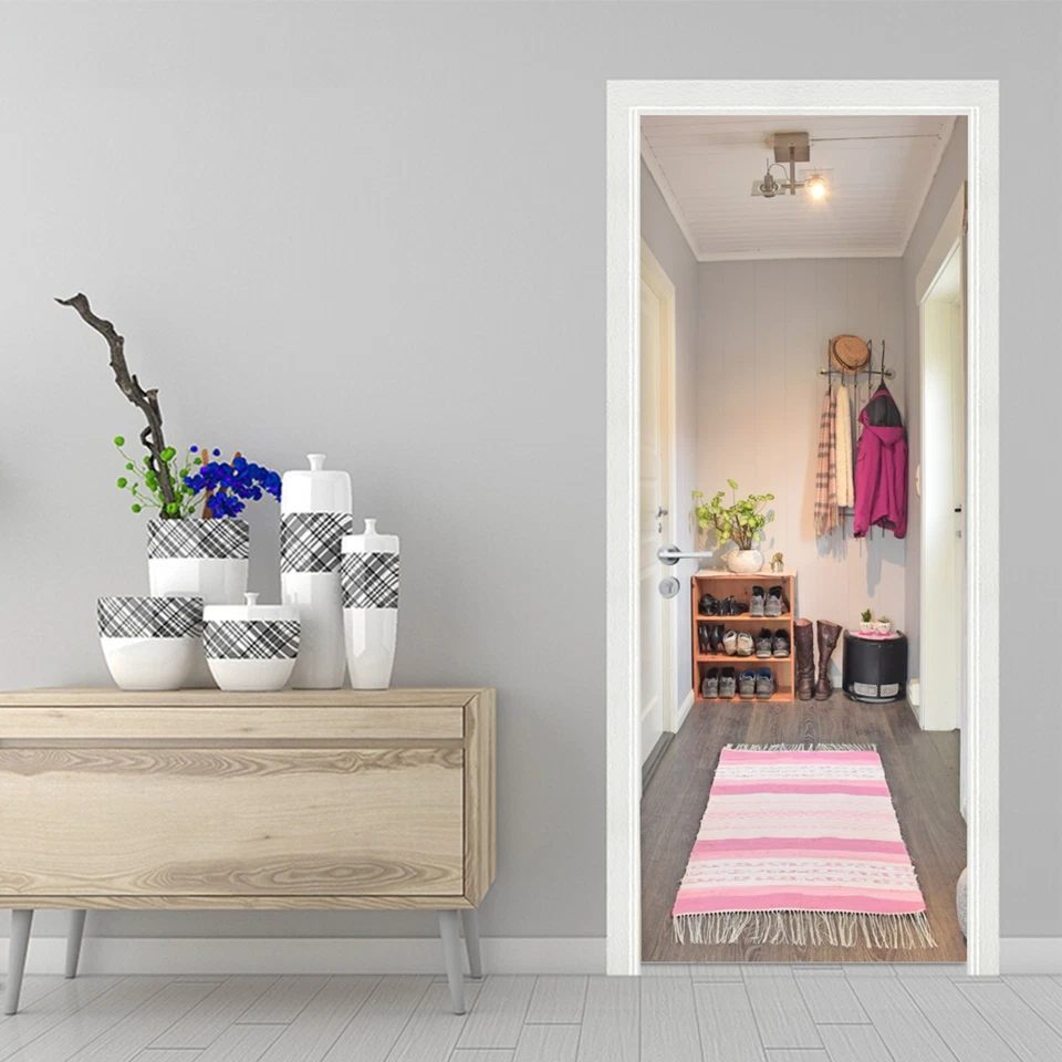 Türtapete selbstklebend TürPoster Türfolie - WOHNUNGSEINGANG 3D EINGANG - Bild 4 von 4