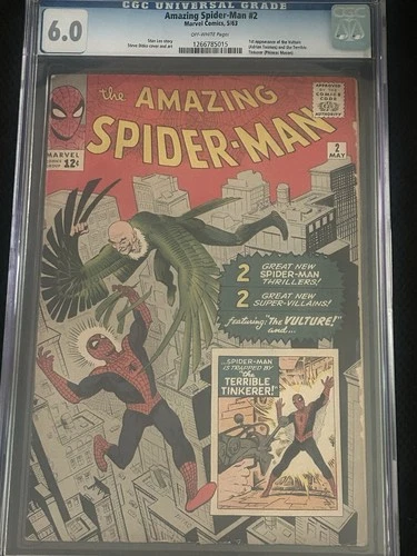 The Amazing Spider-Man #2 (1963) CGC 6.0 Key Issue Comic Book.