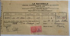 Lot de 4 documents avec Timbre Fiscal