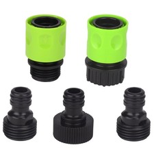 Set of 5 Complete Garden Hose Quick Connect Kit Plastic Hose Tap Adapter Connect